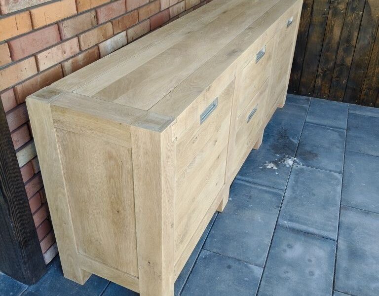 Komoda dębowa / oczyszczona / surowe drewno