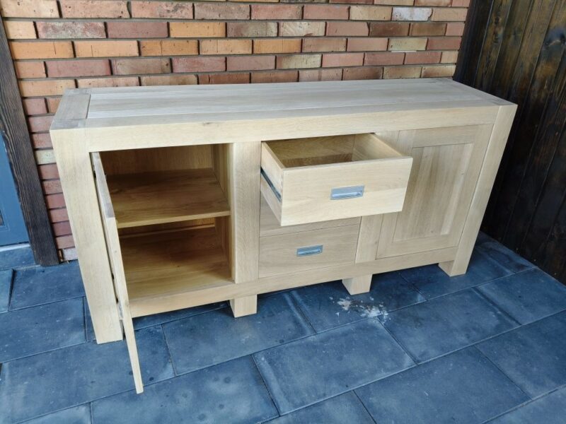 Komoda dębowa / oczyszczona / surowe drewno