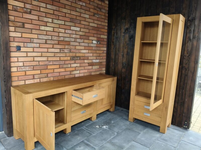 Komoda dębowa + witryna