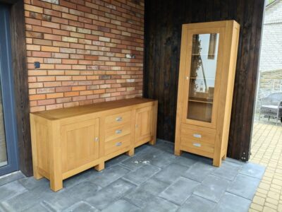 Komoda dębowa + witryna
