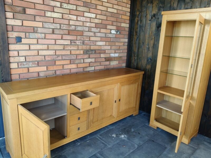 Komoda + witryna dębowa / meble holenderskie