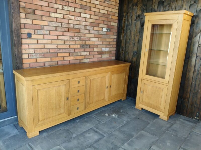 Komoda + witryna dębowa / meble holenderskie