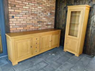Komoda + witryna dębowa / meble holenderskie