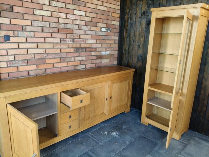 Komoda + witryna dębowa / meble holenderskie