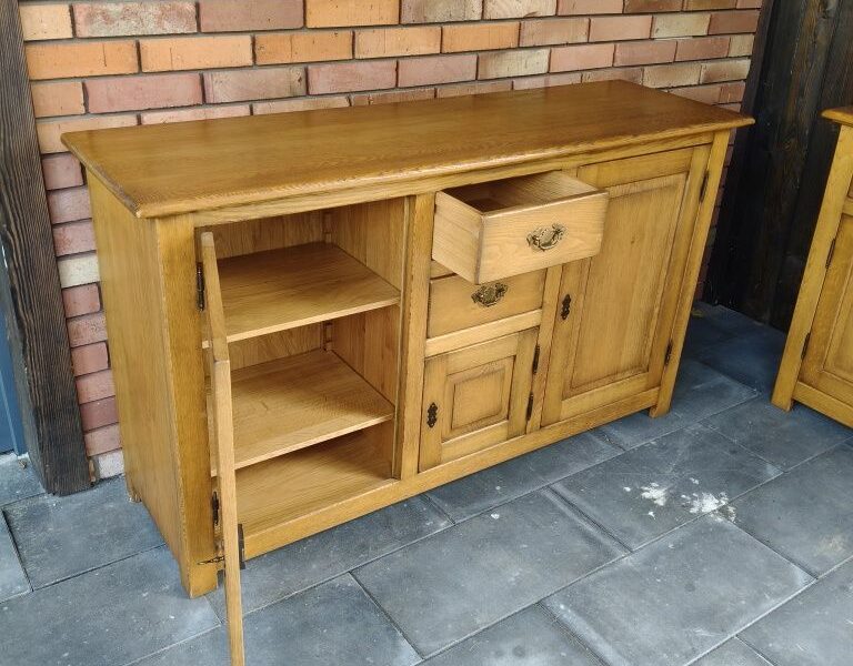 Kredens dębowy + komoda 100% dąb