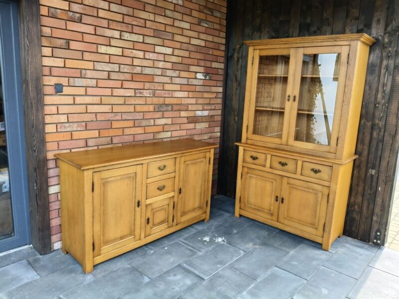 Kredens dębowy + komoda 100% dąb