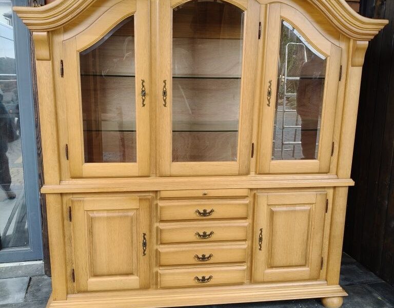 Kredens dębowy / witryna