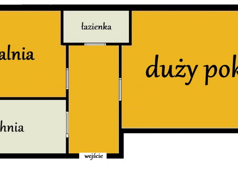 Dwupokojowe mieszkanie do przerobienia na trzy