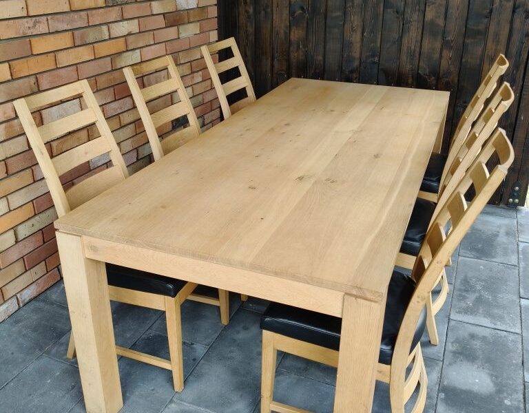 Stół dębowy + 6 krzeseł