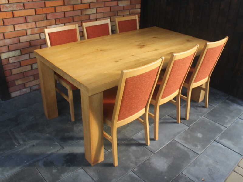 Stół dębowy + 6 krzeseł / meble holenderskie