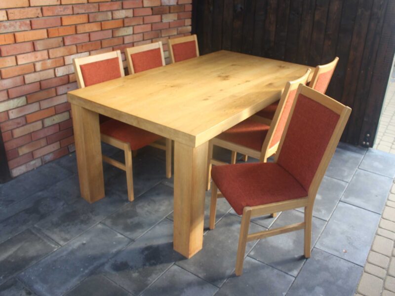 Stół dębowy + 6 krzeseł / meble holenderskie