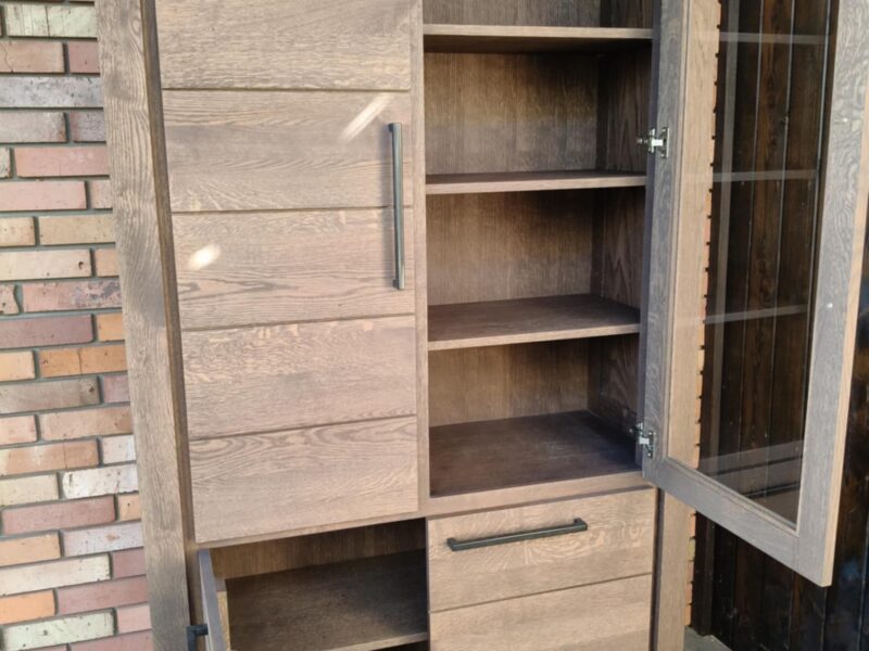 Witryna dębowa, biblioteka / meble holenderskie