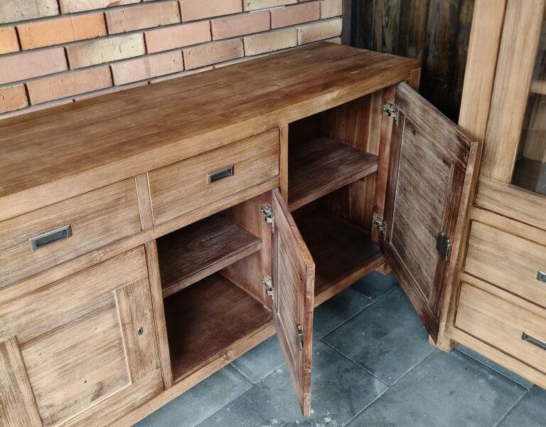 Witryna + komoda akacja