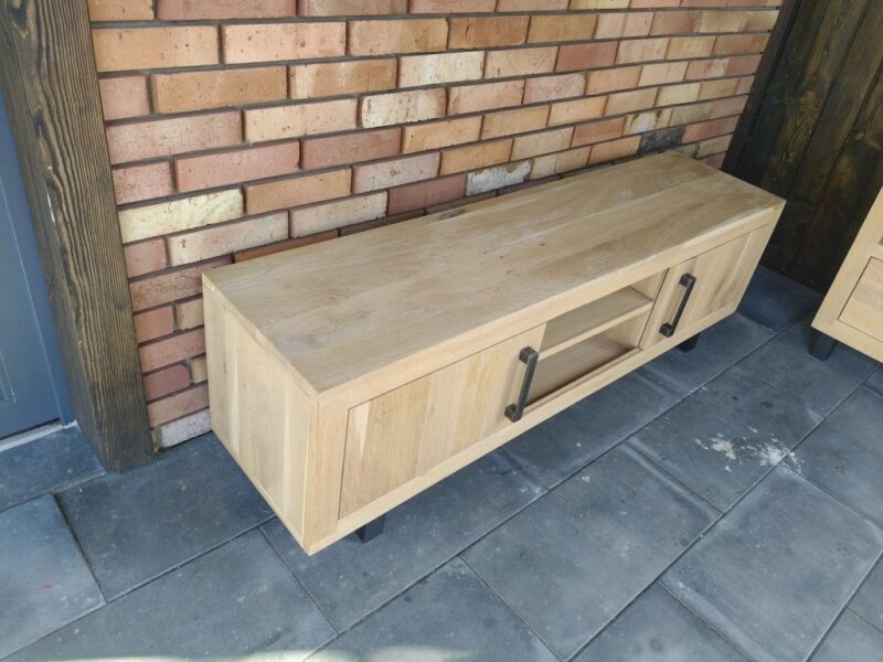 Zestaw mebli dębowych / biblioteka + rtv