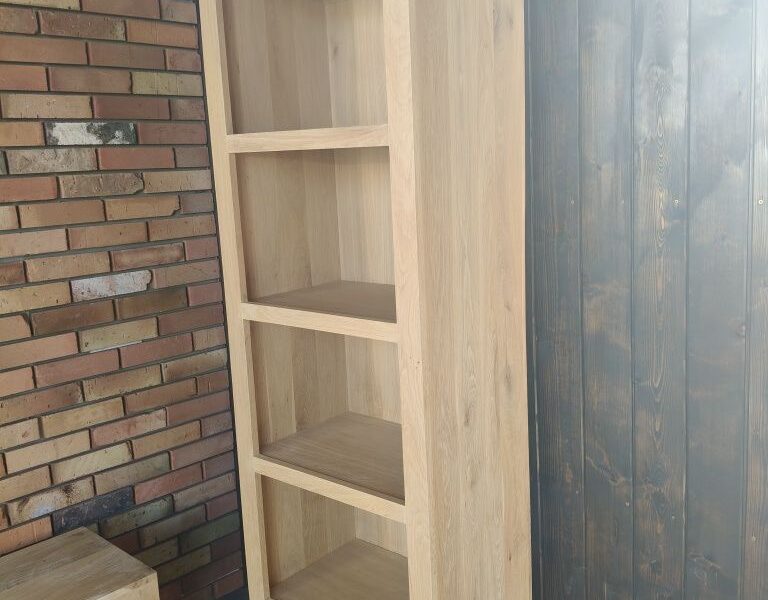 Zestaw mebli dębowych / biblioteka + rtv