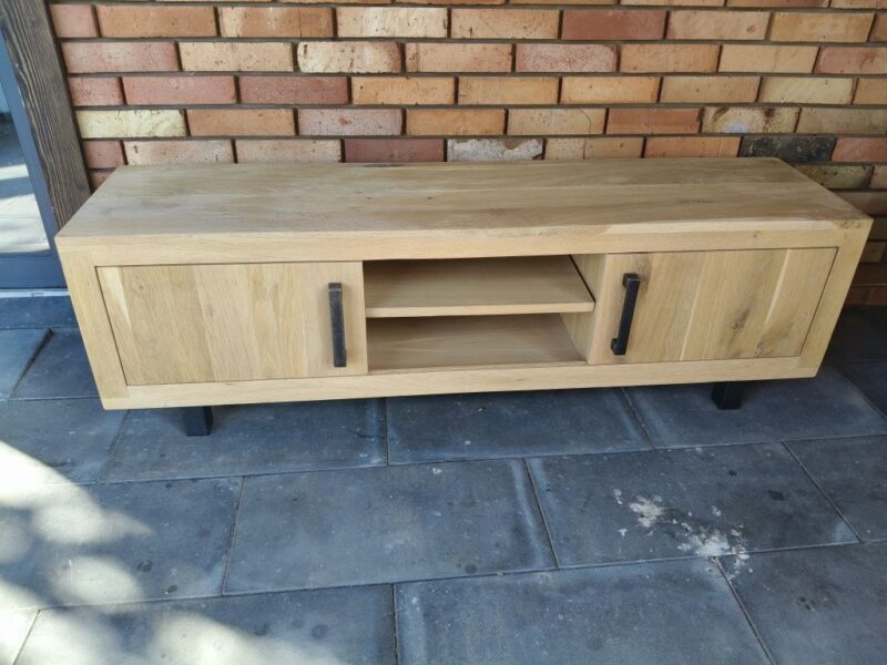 Zestaw mebli dębowych / biblioteka + rtv