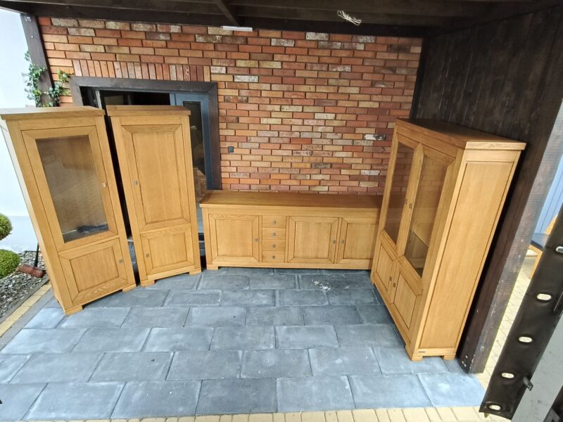 witryna dębowa + szafka / meble holenderskie