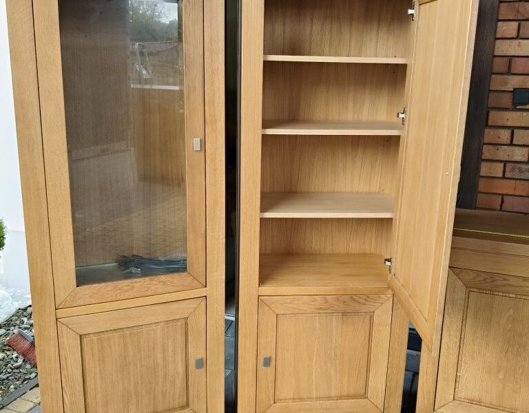 witryna dębowa + szafka / meble holenderskie