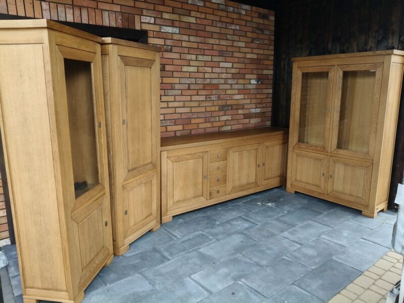 witryna dębowa + szafka / meble holenderskie