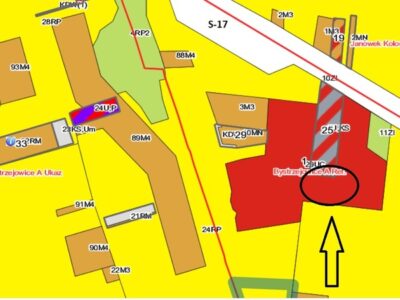 Działka usługowa k/Lublina (Bystrzejowice A) 150zł/m2