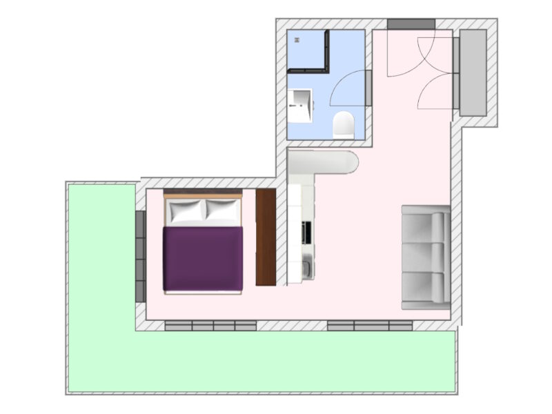 Apartament 30 m2 z dużym balkonem w centrum Lublina
