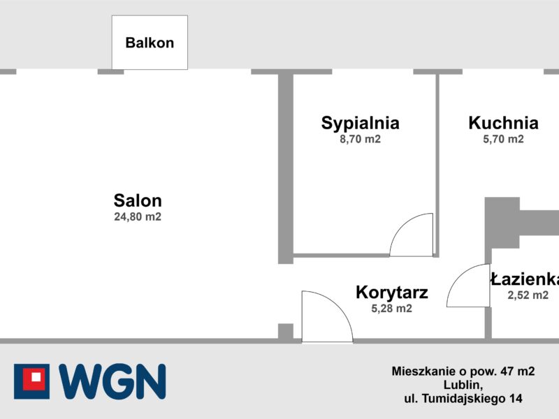 Przestronne mieszkanie - 2 pokoje po generalnym remoncie - 47 m2 - Gotowe do zamieszkania!