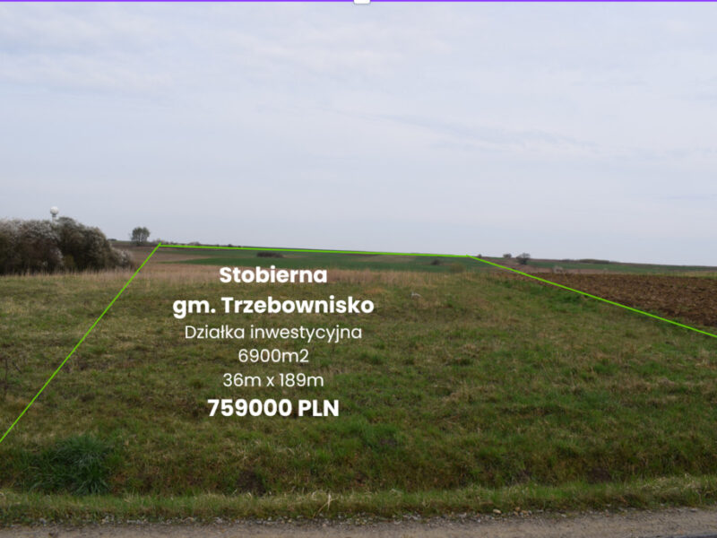Działka 69a pod budownictwo- Stobierna