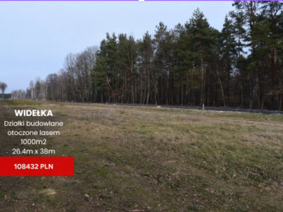 Działki 10a pod zabudowę pod lasem- Widełka