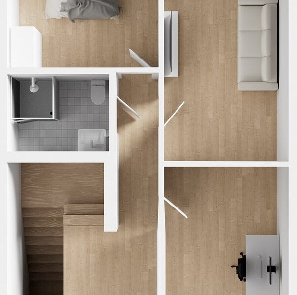 Apartament 84,83 m2 dwupoziomowy.