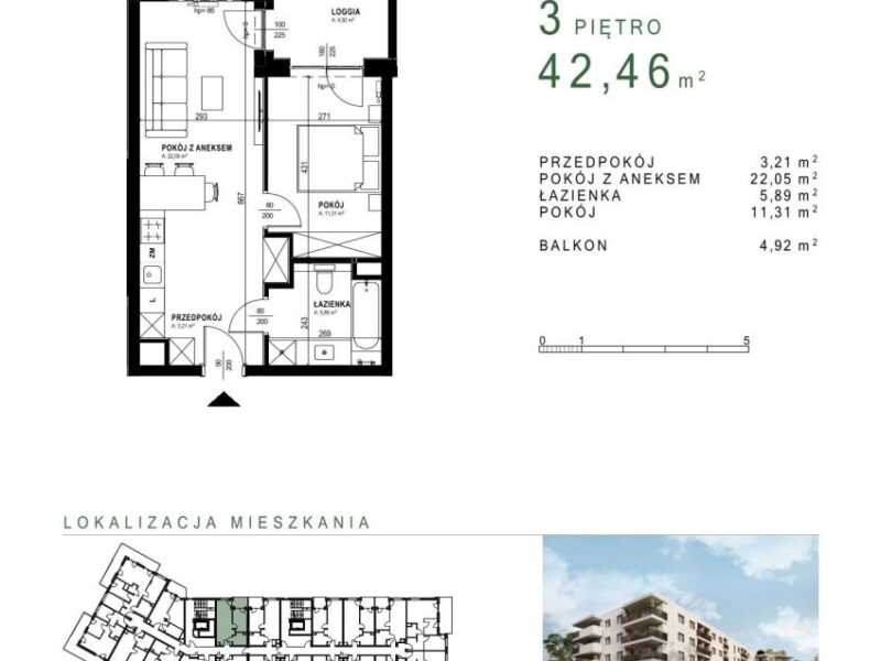 Mieszkanie o pow. 42,46m2 Czuby Promocja