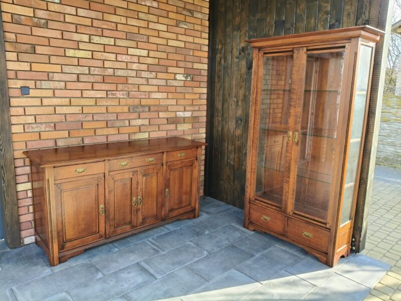 Zestaw mebli kolonialnych / dębowych