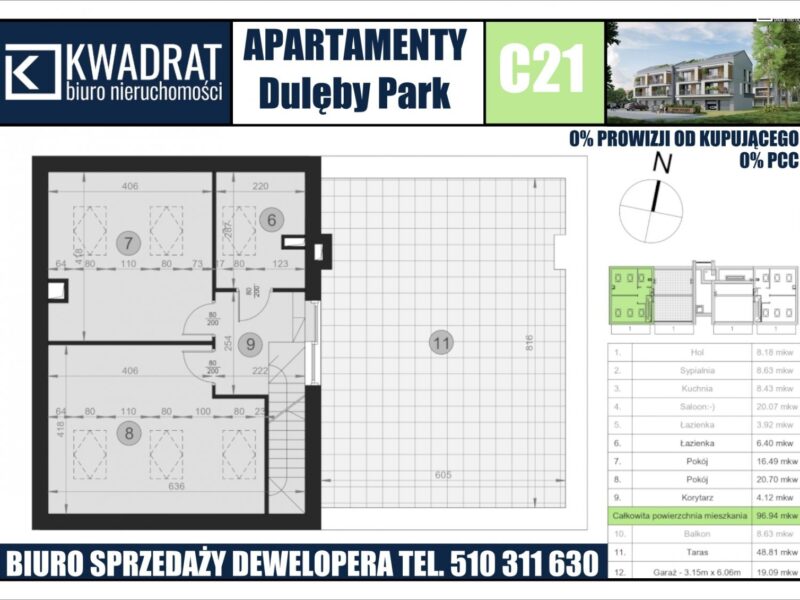96,94m2 / taras 48,81m2 / os. Maki / Bronowice