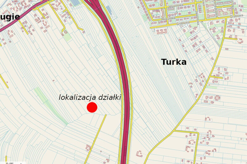 Duża działka o pow. 0,94 ha (9421 m2) z możliwością dokupienia drugiej sąsiadującej o pow. 0,82 ha (8244 m2) z oznaczeniem U/MN (Teren usług z zabudową mieszkan- DŁUGIE, WÓLKA, LUBELSKIE na SPRZEDAŻ