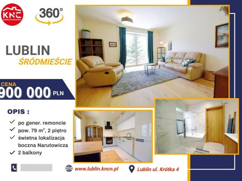Prestiżowe mieszkanie, wyskoki standard, 2 balkony. - LUBLIN, LUBLIN, LUBELSKIE na SPRZEDAŻ