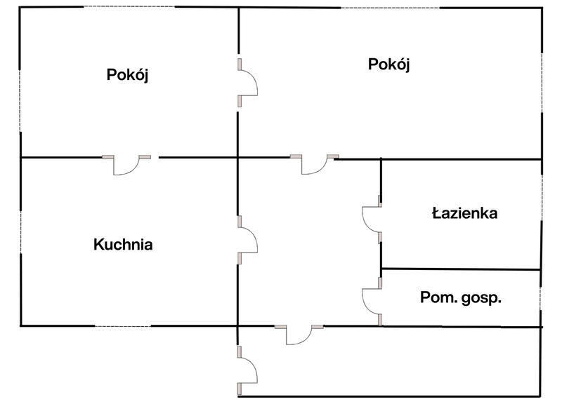 Dom 80 m2, budynek gosp., działka 38 a, Ostrów Lub