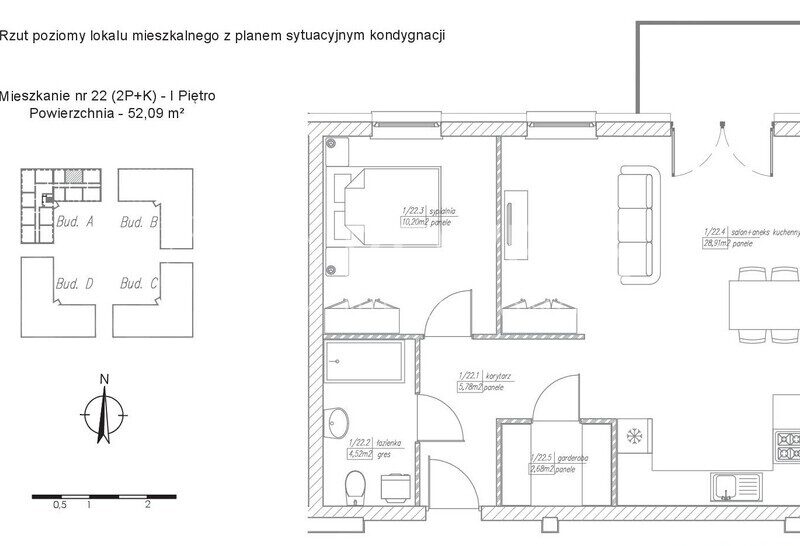 2-pokojowe mieszkanie na sprzedaż Dominów, Lublin