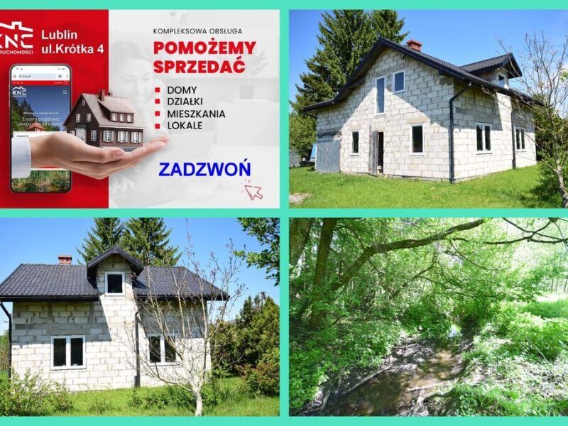 Dom do wykończenia graniczący z rz. Ciemięgą - KONOPNICA, LUBELSKIE na SPRZEDAŻ