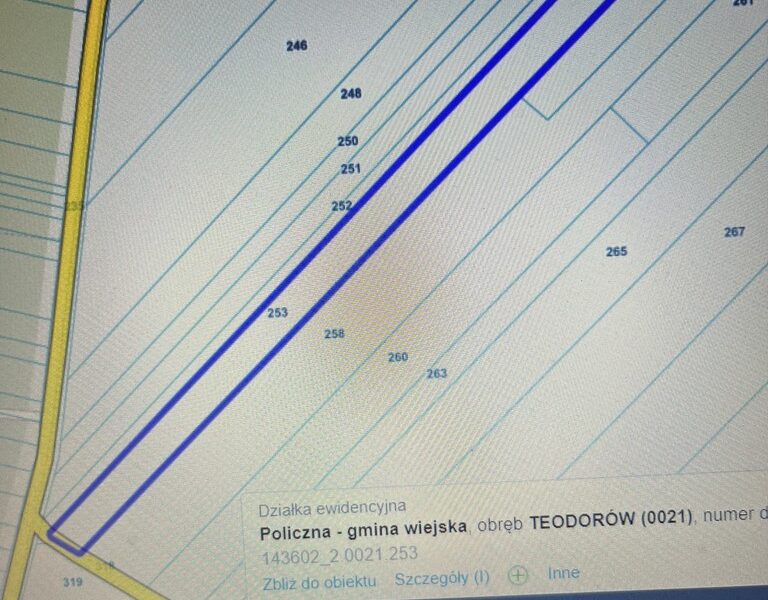 Dwie działki rolne z WZ w Helenowie gm. Policzna.