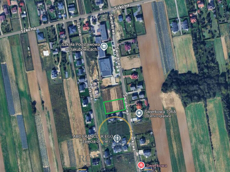 Atrakcyjna działka budowlana 1801 m² z pozwoleniem na budowę - Jakubowice Konińskie, ul. Świerkowa