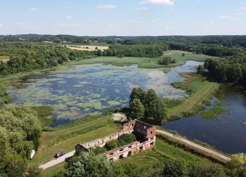 Działka 35 ha z ruinami papierni w Celejowie. - WĄWOLNICA, LUBELSKIE na SPRZEDAŻ