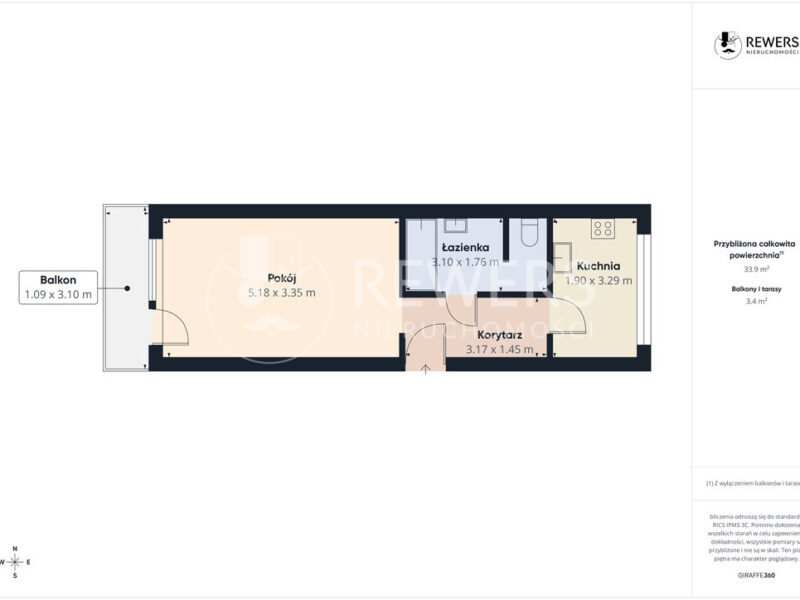 Kawalerka 34,3 m² + balkon, Lublin, ul. Puławska