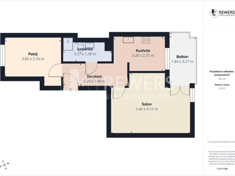 Lublin LSM: 2 pokoje, 49,2 m², 1. piętro