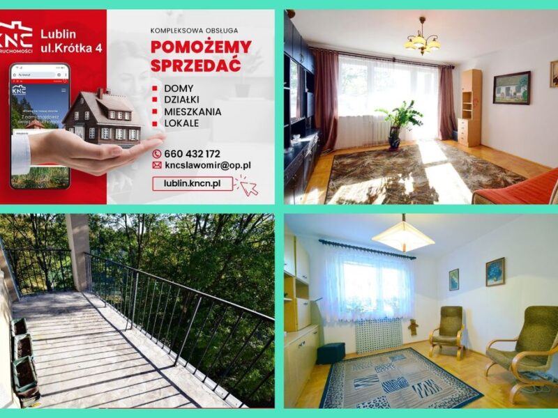 Mieszkanie 3 pokoje z pięknym balkonem, d. zieleni - LUBLIN, LUBELSKIE na SPRZEDAŻ