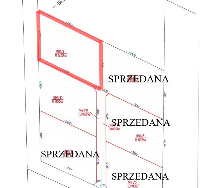 Motycz 2działki z WZ niedaleko szkoły . - Motycz