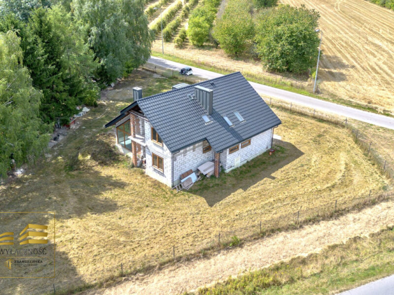Oferta dostępna wyłącznie za pośrednictwem Franczewska Nieruchomości.Przepiękny dom w stanie surowym zamkniętym | Motycz | przestrzeń, cisza | wyjątkowy projekt -