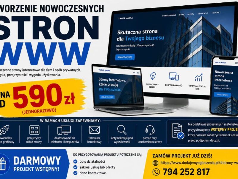 Promocja ogłoszeń zwiększająca liczbę klientów + Tanie strony Internetowe